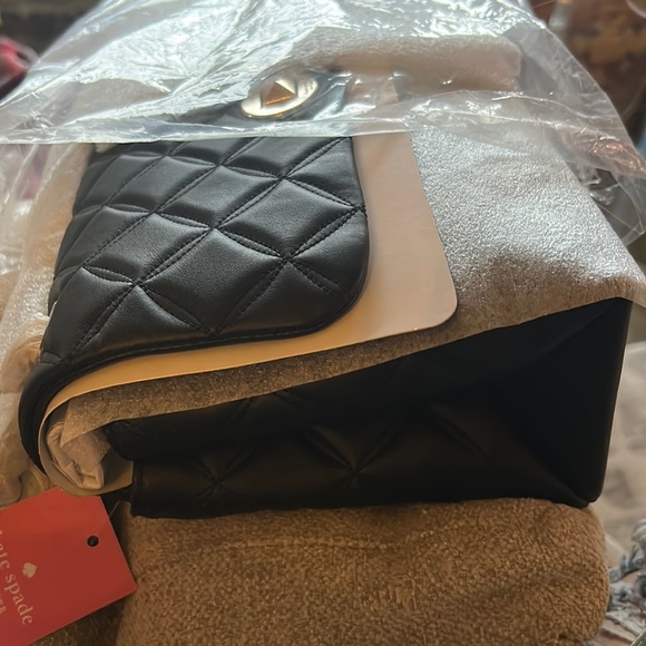 NWT KATE SPADE Natalia Medium Flap Shoulder Bag in black $429 tag attached - Picture 7 of 8